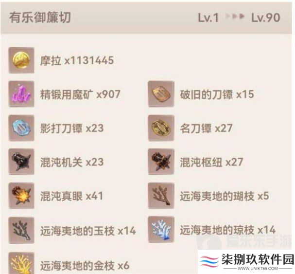 原神4.5有乐御簾切突破材料有什么 有乐御簾切突破材料收集攻略